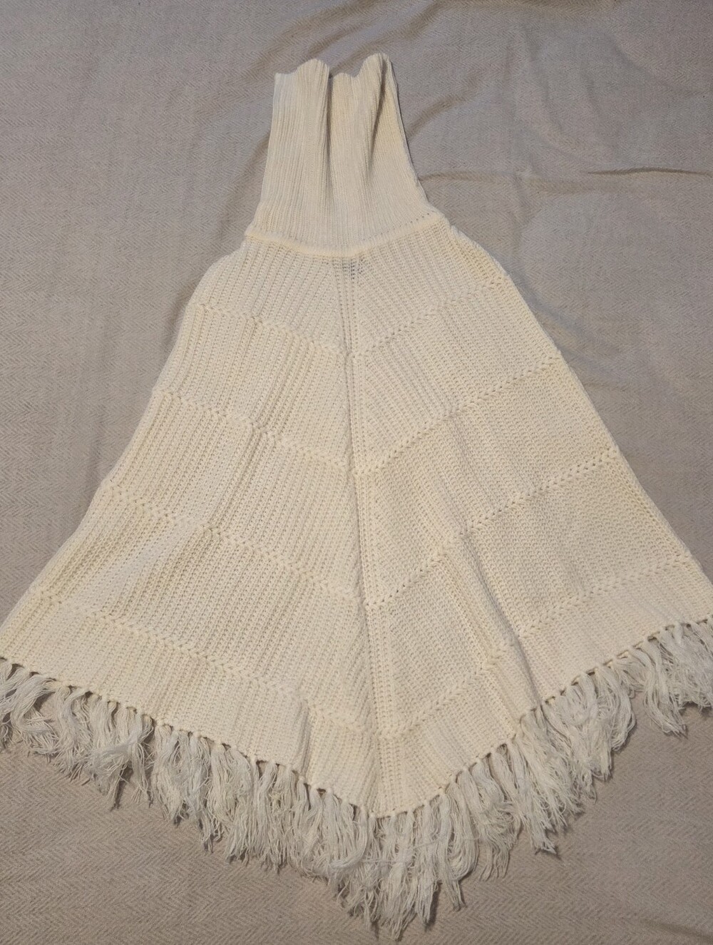 poncho shawl with fringe